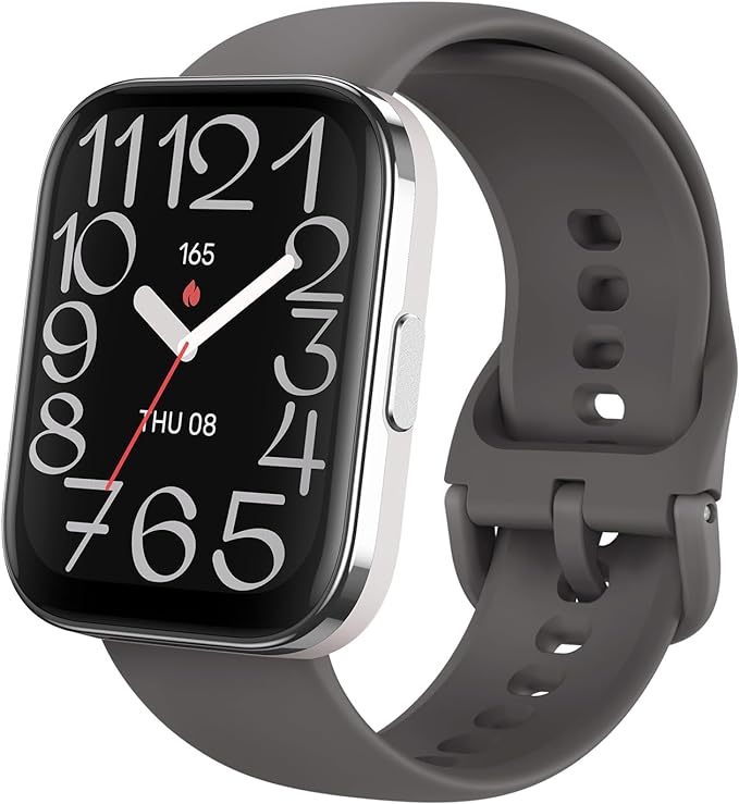 Amazfit Bip 5 Unity Smart Watch 46mm, 11-Day Battery, Fitness Activity Tracker with 120+ Sports Modes, Heart Rate & Sleep Monitor, Customizable Watch Faces, for Android & iPhone, Charcoal