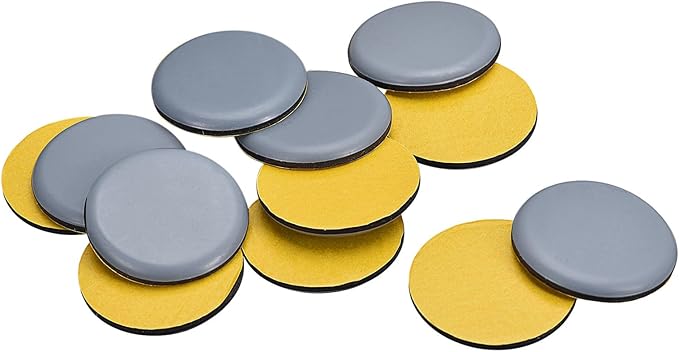 uxcell Furniture Sliders, 12Pcs 2" - PTFE Round Appliance Slider, Self-Adhesive Chair Glides, Chair Leg Floor Protectors for Carpet Hardwood Floors