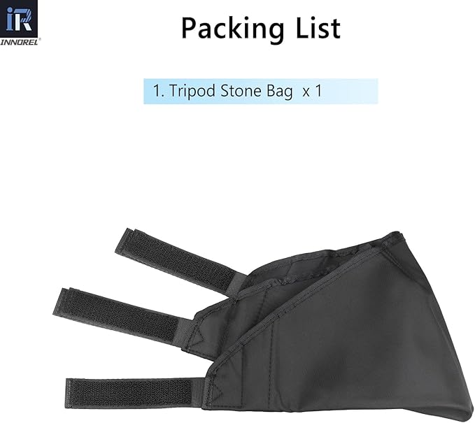 INNOREL TSB-40H Weight Bag Tripod Stone Video Sand Bag Waterproof SandBag for Universal Lightweight Travel Tripod Professional Camera Equipment Storage,Astrophotography Paintings,Load 33lb/15kg(Black)