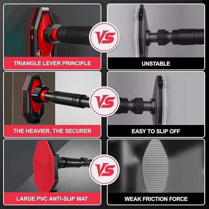 Ciieeo Adjustable Doorway Pull up Bar with Secure Locking No Drilling Installation Comfortable Grip for Home Gym Strength Training 39.37 Inch Portable Fitness Equipment
