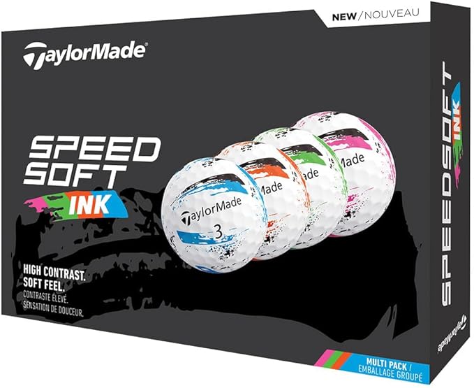 TaylorMade SpeedSoft Golf Balls, Maximum Distance with Ultra-Soft Feel, Perfect for Off The Tee and Around The Green