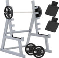 Squat Rack Pen Holder, Mini Barbell Rack Pen Holder Desktop Squat Racks Pens Holder with Weights & Barbells, for Office Gym Decorations, Gift for Fitness Weightlifting Lovers(COLOR:Grey)