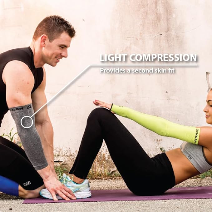 Zensah Compression Arm Sleeves - Made in USA, Thermal Arm Warmers for Cycling and Running with UV Sun Protection