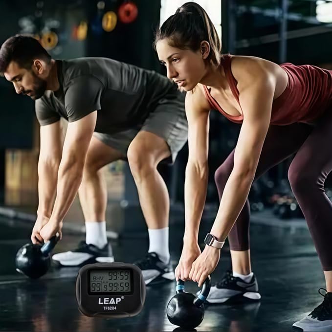 LCD Digital Large Display Alarm Interval Timer TF6204 Trainning Running Yoga Weight Lifting Running Stopwatch Sports Timer