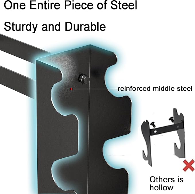 PROIRON Super Stable 4-Tier Dumbbell Rack, One Entire Piece of Steel Weight Rack for Home Gym, Heavy Duty 450LB Storage Holder, Compact Weight Rack (Dumbbell Rack Stand Only)