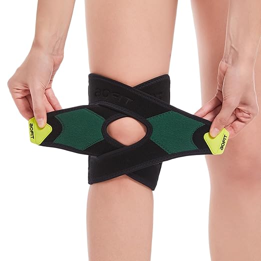 aoFIT Knee Brace for Men Women Knee Pain Meniscus Tear Arthritis Patella Dislocation Best Osteoarthritis Adjustable Compression with Memory Stabilizers for ACL MCL Breathable for Injury Recovery M