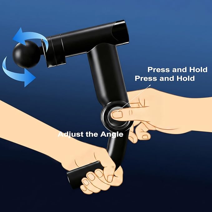 Foldable Massage Gun with Upgraded Extension Handle, 32 Speeds Massage Gun Deep Tissue - Back Massager for Pain Relief Deep Tissue, Muscles/Neck/Shoulders/Waist/Legs Massager