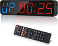 Gym Timer, Portable, Interval Timer with Rechargeable Battery and Built-in Magnet, LED Digital Anti Vertigo Display, Upgraded Workout Clock for Home Gym Garage Fitness