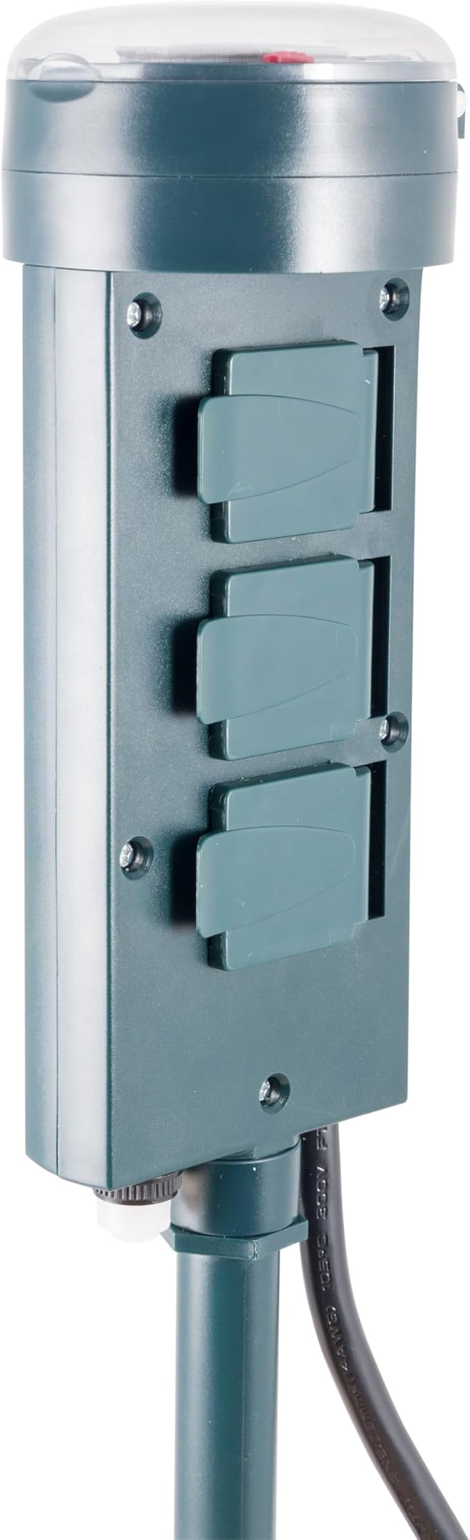 PowerGear Outdoor 6 Outlet Mechanical Stake Timer, Easy-to-Set Dial, 30-Minute Interval Pushpins, 19.7 Inch Cord with Weather-Resistant Covers, 64759