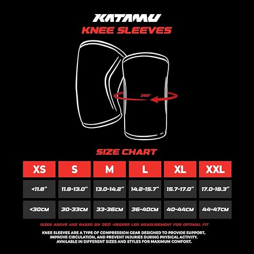 Katamu Premium Weightlifting, Powerlifting, Squats, Athletic and Fitness Knee Support Sleeve | Knee Sleeve for Men and Women | Batman, Large