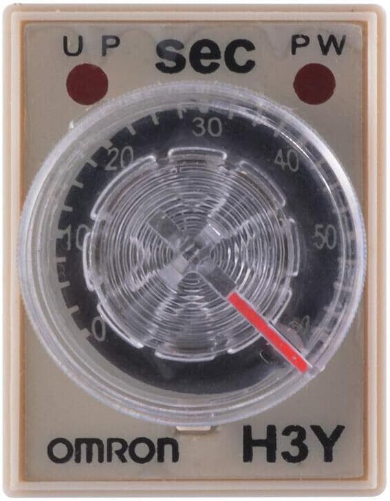 AC 110V Delay Timer Time Relay DPDT 0-60S Second & Base Socket H3Y-2 (AC 110 V)