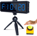 Large Stopwatch with Start/Stop Button、LED Digital Timer with Stand、360° Press Button、Stopwatch for Obstacle Course、Fitness Clock for Home Gym、Interval Timer for Exercise (1.5 Blue)