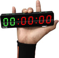 Gym Timer, Portable, Interval Timer with Rechargeable Battery and Built-in Magnet, LED Digital Anti Vertigo Display, Upgraded Workout Clock for Home Gym Garage Fitness