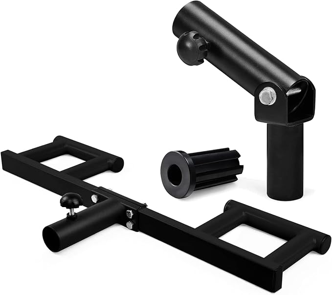 Yes4All T-Bar Row Plate Post Insert Landmine Attachment – Fit 1" & 2” Olympic Bars – Full 360° Swivel & Easy to Install