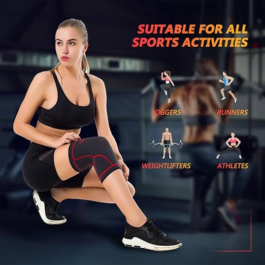 knee sleeve for Knee Pain,Knee Compression Sleeve for Men and Women, Running, Working out, Weight Lifting, Sports.(Medium)