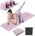 Foldable Yoga Mat Thick Non-Slip Exercise Mat - Packable Travel Fitness Mat with Carrying Bag for Yoga, Pilates, Workout, Home & Gym