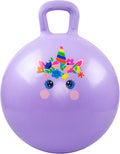 PlayZap Hopper Balls for Kids 3-8, 18 Inches Bouncy Ball with Handle, 18" Inflatable Bouncing Hopper, 45cm Jumping Toys, Garden Hopping Toys Girls Boys Gifts (Light Purple)