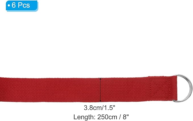 PATIKIL Yoga Strap for Stretching Cotton Yoga Belt with Adjustable Metal D-Ring Buckle Stretch Bands for Fitness Pilates