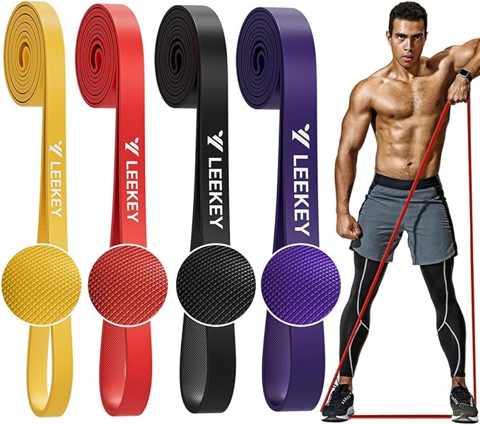 LEEKEY Resistance Bands, Exercise Bands with Bag, 5-85LB Home Strength Bands for Working Out, Travel, Gym Room, Physical Therapy - USA Original Patent