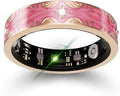 Smart Ring for Women Gift, Fitness & Vital Signs Monitoring, Sleep Tracker/Remote Photography/No Subscription(Pink,8#)