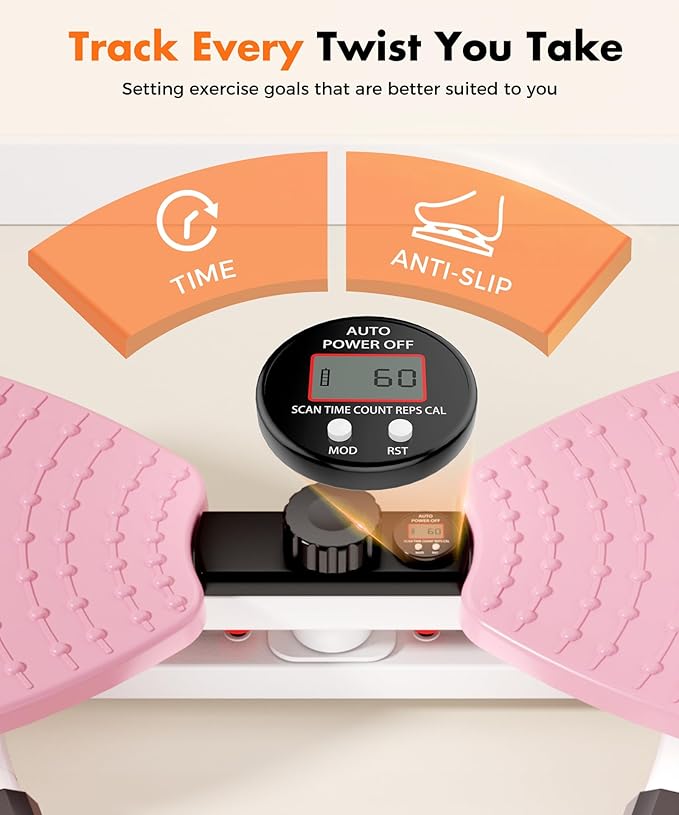 Waist Twisting Machine Fitness Tool，Anti-Slip Home Gym Workout Equipment for Women Belly Fat