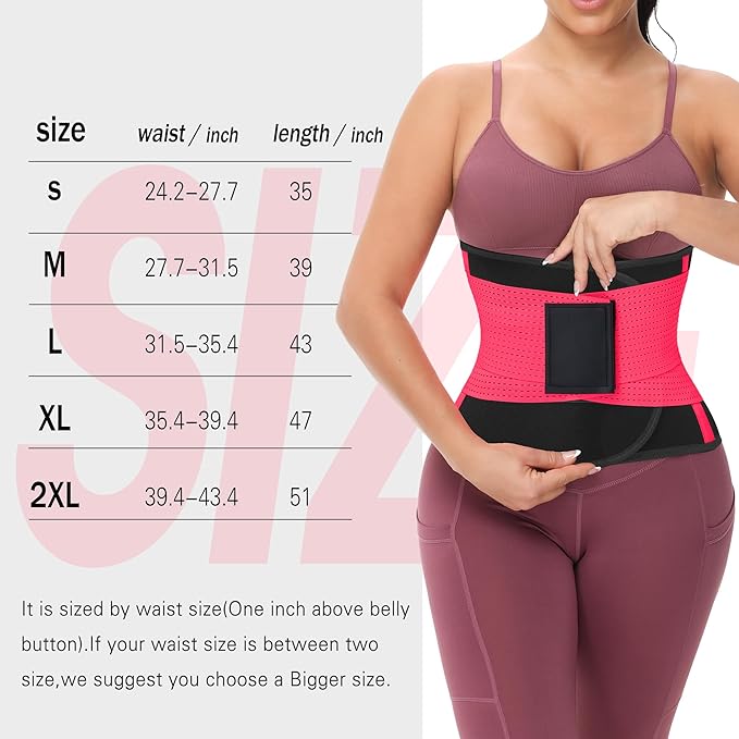 VENUZOR Waist Trainer Belt for Women - Waist Cincher Trimmer - Slimming Body Shaper Belt - Sport Girdle Belt (UP Graded)