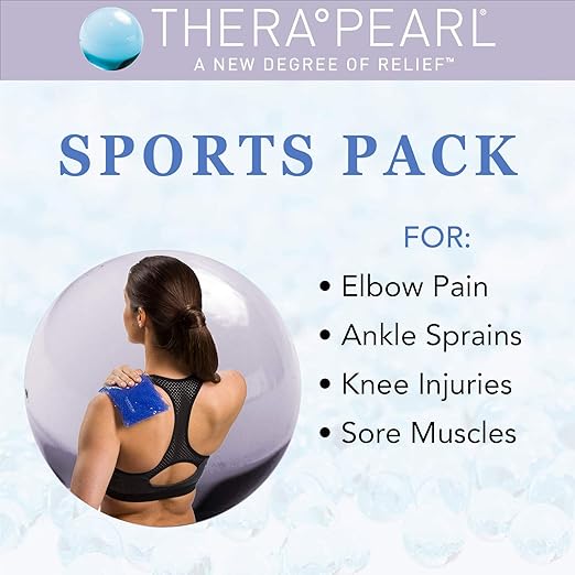 TheraPearl Reusable Hot Cold Pack, Sports Ice Size Pack with Gel Beads for Athletes, Flexible Hot & Cold Compress for Arthritis Pain Relief, Swelling, Sports Injuries, Cooling & Heating Pad