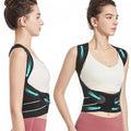 Posture Corrector,Suitable for Men and Women Upper and Lower Back Pain Relief - Scoliosis, Hunchback, Eicgo Adjustable Posture Corrector belt,Comfortable and Breathable Back Straightener (Black, Medium)