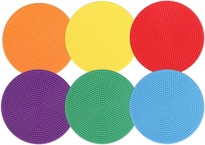 4inch & 9inch Poly Spot Markers for Agility Dot for Gym/PE Training, Dance, 6/12/24 Pcs Round Multiple Color & Size Rubber Non-Slip Spot Marker for Games, Floor Dots and Sport Activities