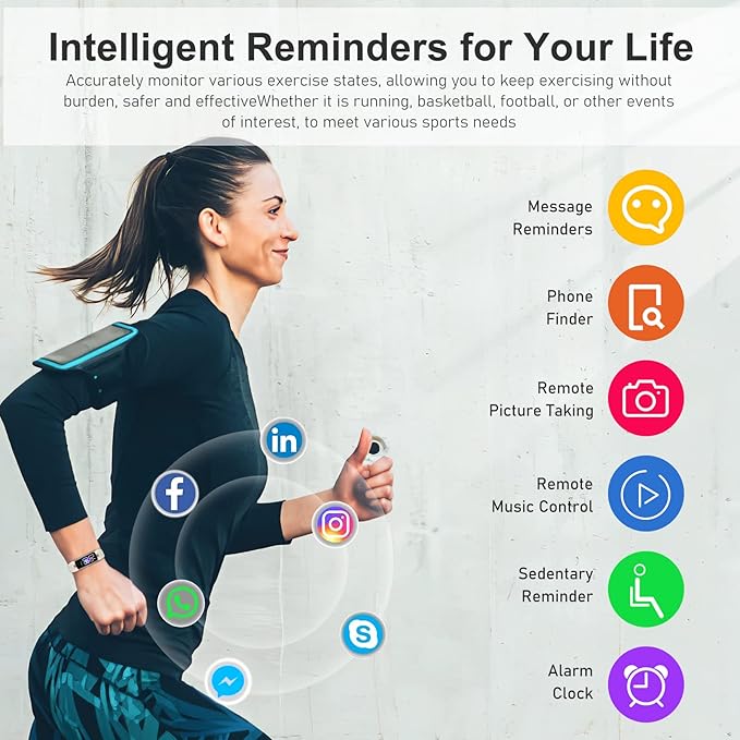 Zeacool Fitness Tracker with 24/7 Heart Rate, Blood Oxygen Blood Pressure Sleep Monitor, Activity Trackers 5 ATM Waterproof,Step Calorie Counter Pedometer Health Smart Watch for Women Men