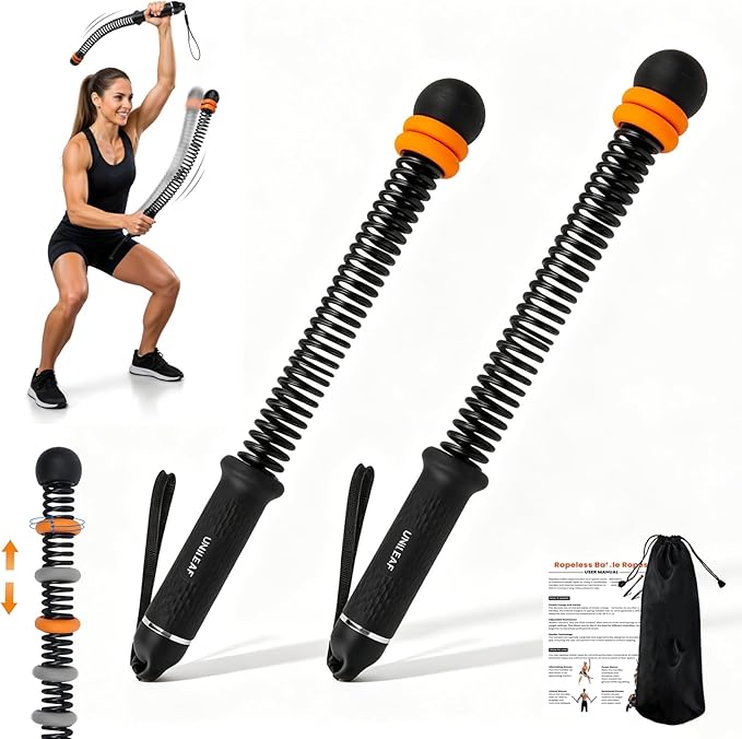 UNILEAF Ropeless Battle Ropes, Weighted Cordless Battle Ropes with Adjustable Resistance, Quiet Home Gym Equipment & Low-Impact Workout Equipment for HIIT, Cardio, Strength Training for Men & Women