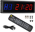 Gym Timer 1.5" LED Interval Timer Workout Timer Clock Stopwatch Timer Count Down/Up with Remote, Home Gym Garage Fitness with Buzzer,Digital Interval Training Timer for Classroom and Outdoor