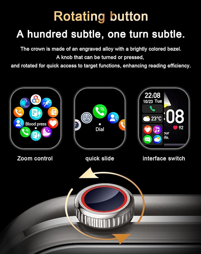 Smart Watch with Earbuds, 2.02" HD Screen，2 in 1 Smart Watches for Women, Waterproof Fitness Tracker Watch with Wireless Earphone Compatible for Android iOS with Sports Monitor Sleep