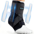 Ankle Brace for Sprained Ankle, Ankle Brace for Women Men Adjustable & Air Fabric Cool With 2 Removable Side Splints, Ankle Stabilizer for Basketball, Volleyball, Sports, Injury Recovery (X-Large)