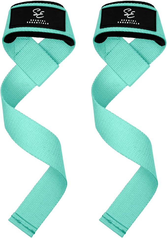 Special Essentials 2 Pack of Wrist Straps for Weightlifting - Two-Sided Anti Slip Silicone Grip & Padded Neoprene - Durable Gym Lifting Straps for Men and Women for Bodybuilding & Powerlifting