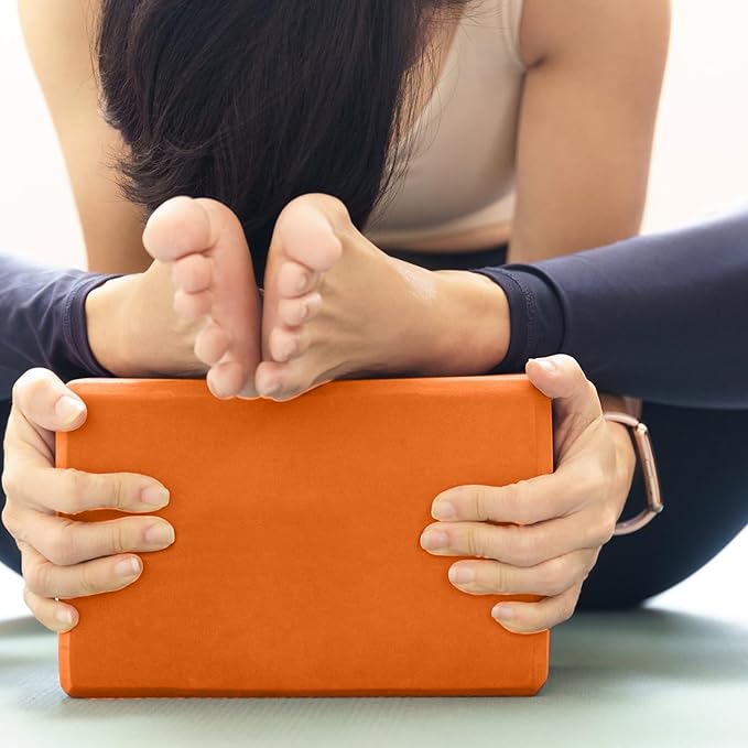 Yoga Blocks 2 Pcs, 9"x6"x3" Yoga Brick Foam Blocks EVA Foam Block Yoga Props Accessories for Yoga Pilates Stretching and Meditation