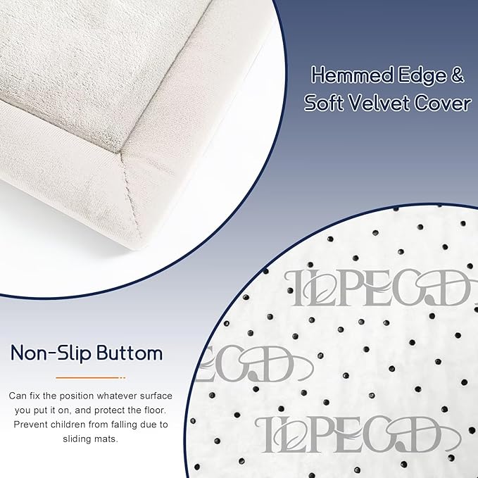 Baby Play Mat for Floor Nursery Rug Muscle Mat Area Rug Playroom Rug 59"x59" Playpen Mat Memory Foam 1.3" Thick Crawling Mat for Babies,Toddlers, Infants, Kids,Cream
