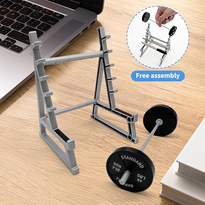 Barbell Rack Pen Holder - Desk Pen Holder for Fitness Enthusiasts and Weightlifting Fans