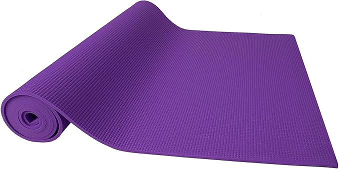 Fitvids All Purpose 1/4-Inch High Density Anti-Tear Exercise Yoga Mat with Carrying Strap, Multiple Colors