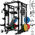RitFit Buffalo Smith Machine, Power cage with LAT-Pull Down System & Cable Crossover System, All-in-One Squat Rack for Home Gym, Power Rack