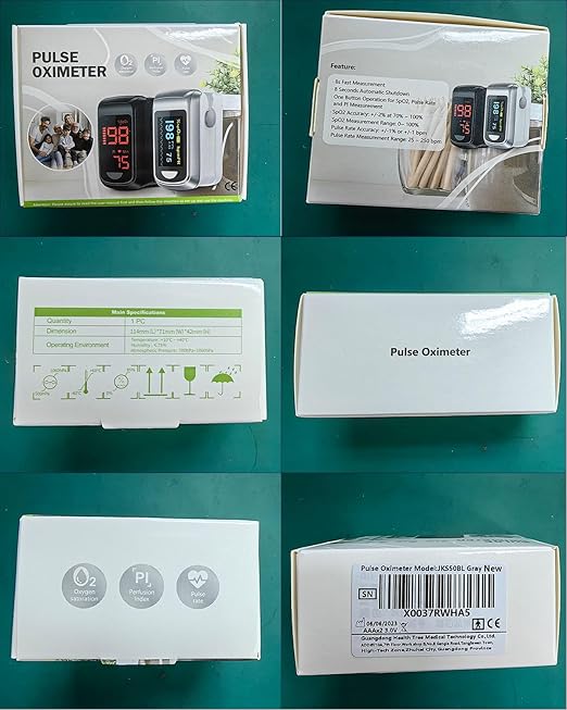 HOLFENRY Pulse Oximeter Fingertip - HOLFENRY Oxygen Monitor Fingertip Mini SpO2 Pulse Oximeter Oxygen Saturation Monitor for SpO2/Heart Rate/PI Pulse Ox
