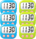 Classroom Timers for Teachers Kids Large Magnetic Digital Timer Teacher Supplies 6 Pack-Blue Green