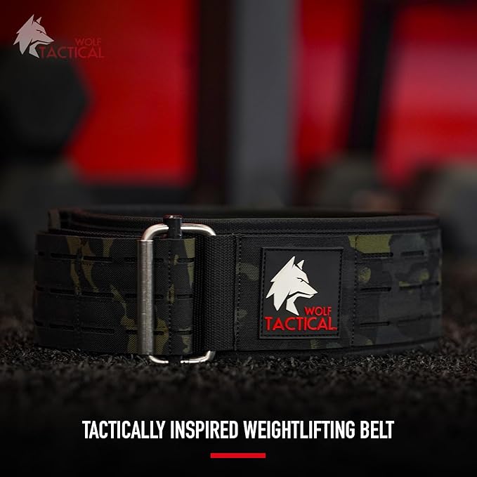 WOLF TACTICAL Weight Lifting Belt – Weight Belt for Men, Weightlifting Belt for Powerlifting, Deadlift, Squats, Workout Belt Gym Belts for Men