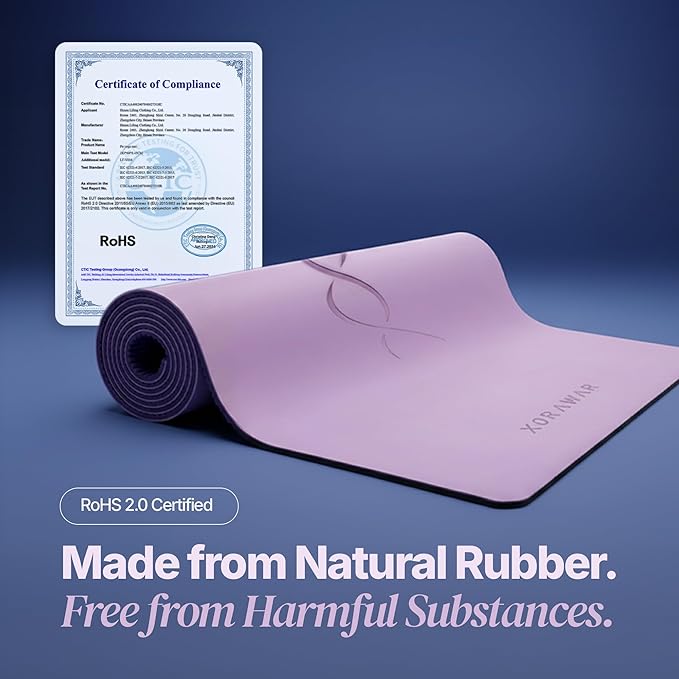 PU Rubber Premium Yoga Mat with Bag | Extra Thick Yoga Mat Thick | Pilates Mat | Gym Mats for Home Gym Floor Mat | Home Exercise Mats for Home Workout Accessories | Grounding Wel Workout Mats for Home Gym | Yoga Matt | Stretching Mat