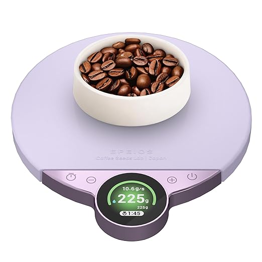 Cocinare Balance Pro Smart Coffee Scale with Timer and Water Flow Rate, Espresso Scale for Pour Over and Barista Brewing, Brew Assist Mode, 0.05g Precision, 3.5kg Digital Scale, App Control (Purple)