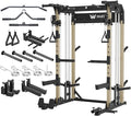 MAJOR FITNESS F22 Power Rack, 1600lbs All-in-One Squat Rack with Dual Pulley System, Heavy-Duty Steel Frame, Attachments & Storage for Home Gym Strength Training