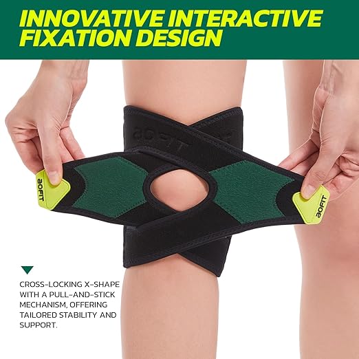 aoFIT Knee Brace for Men Women Knee Pain Meniscus Tear Arthritis Patella Dislocation Best Osteoarthritis Adjustable Compression with Memory Stabilizers for ACL MCL Breathable for Injury Recovery 4XL