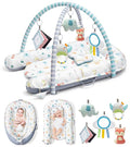 Baby Play Mat, 7-in-1 Infant Gym Mat for Sensory and Motor Development, Washable & Portable Newborn Tummy Time Activity Mat for Home & Travel, Babies Gift for 0-3-6-9-12-18 Months