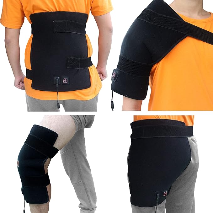 Versatile Heating Pad,Size 14.5" X 11.8" with Elastic Band Heated Wrap for Shoulder, Knee, Hip, Back Hot Therapy for Injuries, Arthritis, Tendonitis, Stiff Joints and Muscles Pain Relief