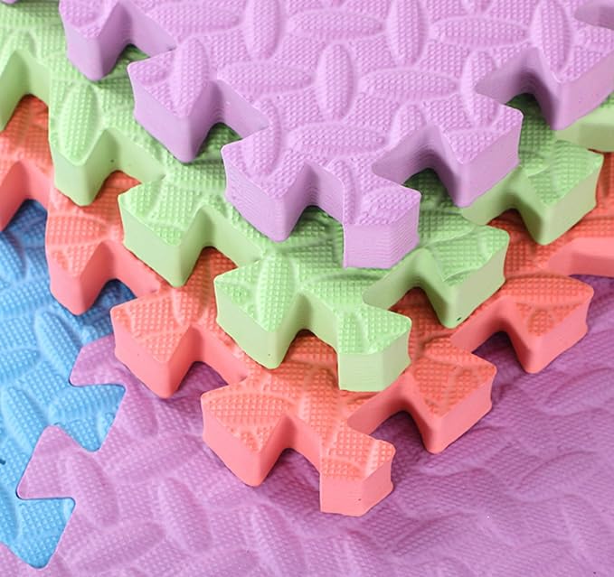 Arrowbash 12x12x1 Inch EVA Thick Interlocking Foam Floor Tiles Puzzle Exercise Mat Foam Mats for Home Gym Pets(Colorful,20)